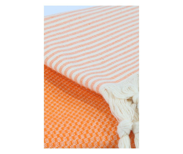 Ręcznik kąpielowy Pestemal Honeycomb Stripe 100x170 cm
