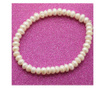 Бяла гривна от естествени перли, модел перлена форма
