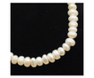 Бяла гривна от естествени перли, модел перлена форма