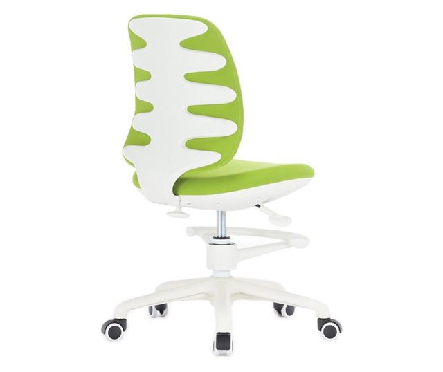 Rfg Детски стол candy foot white, дамаска, зелена седалка, зелена облегалка  60.5/58.5/28