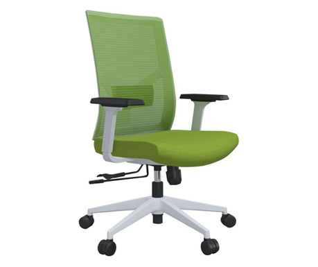 Rfg Работен стол snow w, зелена седалка, зелена облегалка  72/33/62