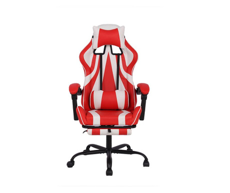 Rfg Ергономичен стол max game, екокожа, червен и бял  80/56/25.5