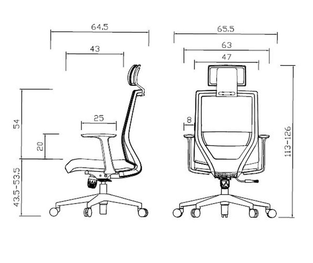 Rfg Директорски стол berry hb, дамаска и меш, черна седалка, зелена облегалка  68/30/64