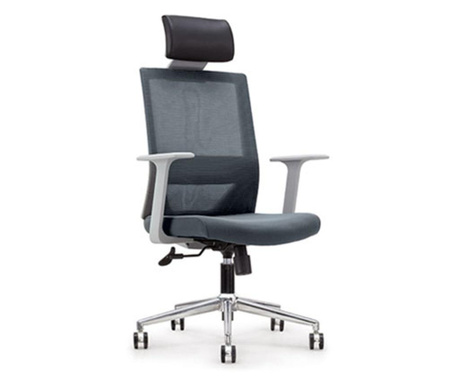 Rfg Директорски стол fedo hb, дамаска и меш, сива седалка, сива облегалка  68/30/64