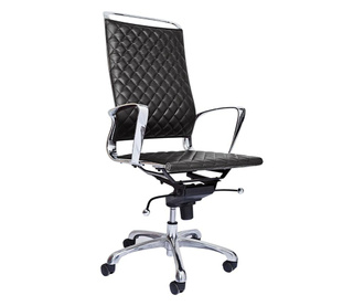 Rfg Директорски стол ell hb, екокожа, черна седалка, черна облегалка  101/42/58.5