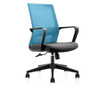Rfg Работен стол smart w, дамаска и меш, черна седалка, светлосиня облегалка  66/30/62