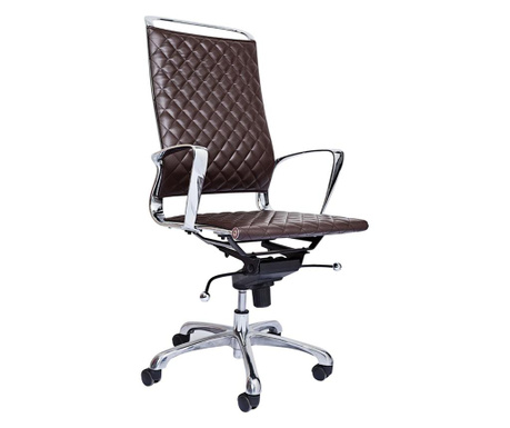 Rfg Директорски стол ell hb, екокожа, кафява седалка, кафява облегалка  101/42/58.5