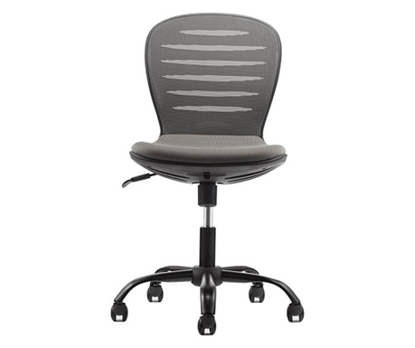 Rfg Детски стол flexy black, дамаска и меш, сива седалка, сива облегалка  57/55/32