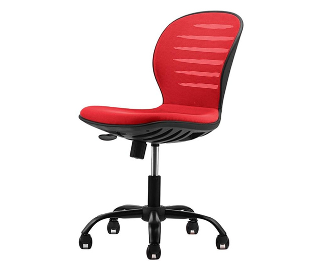 Rfg Детски стол flexy black, дамаска и меш, червена седалка, червена облегалка  57/55/32