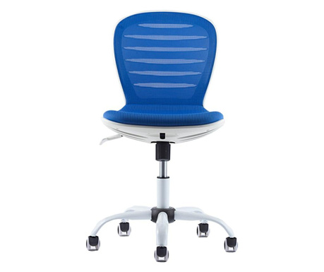 Rfg Детски стол flexy white, дамаска и меш, синя седалка, синя...