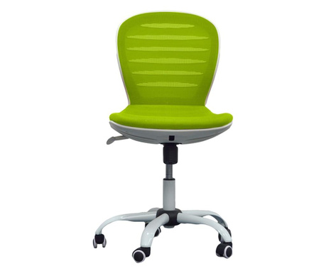 Rfg Детски стол flexy white, дамаска и меш, зелена седалка, зелена облегалка  57/55/32