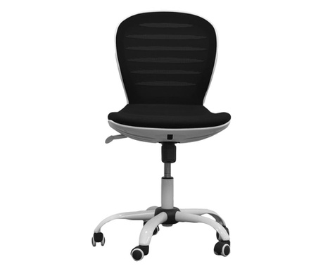 Rfg Детски стол flexy white, дамаска и меш, черна седалка, черна облегалка  57/55/32