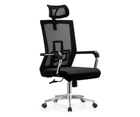 Rfg Директорски стол luccas hb, дамаска и меш, черна седалка, черна облегалка  84/31/59