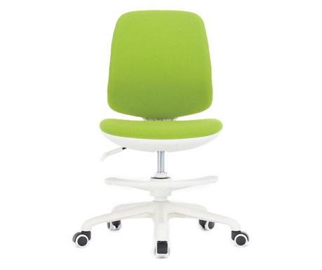 Rfg Детски стол candy foot white, дамаска, зелена седалка, зелена облегалка  60.5/58.5/28