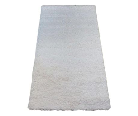 Covor modern cu fir lung Shaggy 1800, 80x150cm, 100% soft polipropilena, gramaj 1700g/mp, inaltime fir 3 cm, tip uni,culoare alb