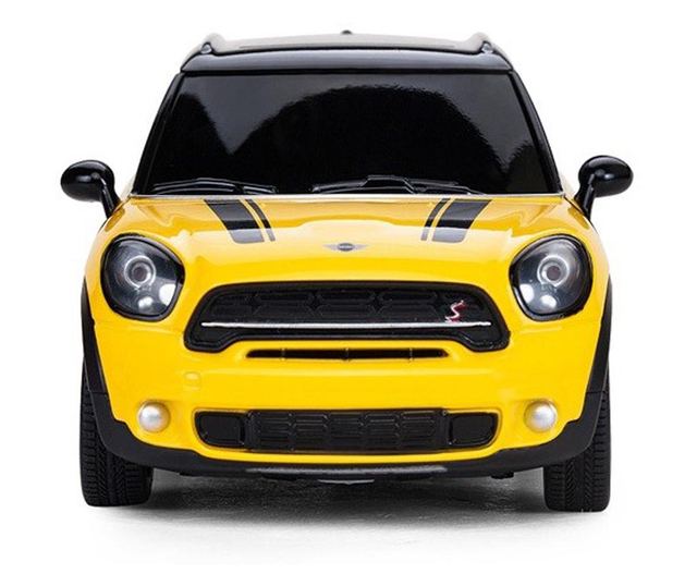 Yellow mini store cooper toy car