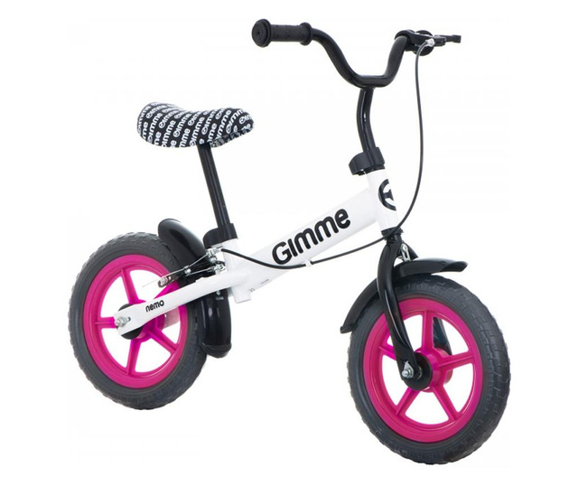 Bicicleta Balance bike with brakes Nemo - Pink