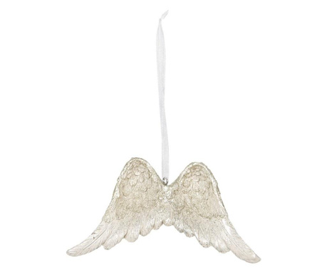 Ukras za božićno drvce Model Angel Wings od bijelog poliresina 12 cm x 2 cm x 9 h