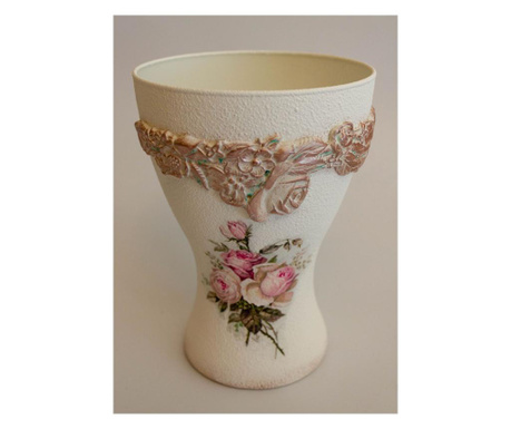 Vaza decorativa handmade ,sticla, 14x19,5 cm
