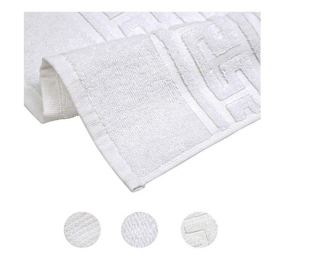 Set 6 prosoape hoteliere premium albe model grecesc 30x50cm Hotelier