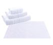 Set 4 prosoape hoteliere premium albe model grecesc Ezestre, Hotelier, Bumbac, 550, 130x70x1 cm, alb