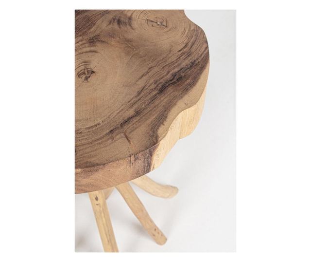 Konferenční stolek Solidad s deskou z přírodního dřeva 35 cm x 35 cm x 50 cm