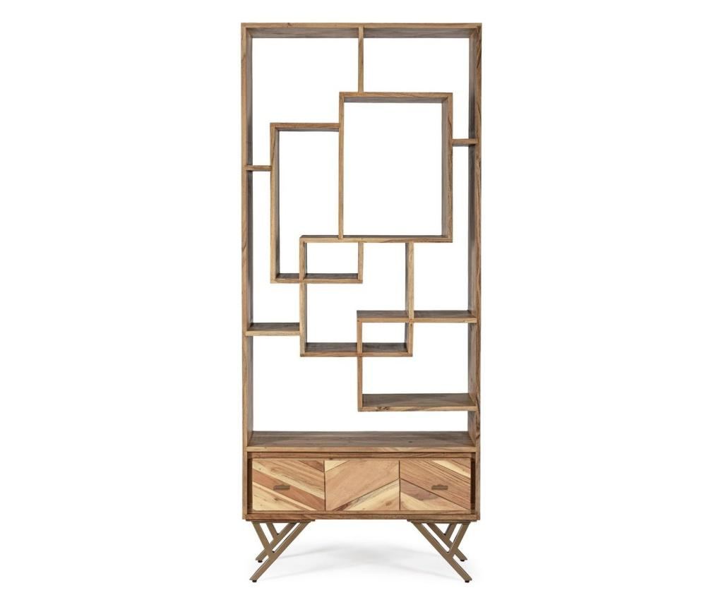 Raida barna fa könyvespolc 80 cm x 30 cm x 185 cm - 3