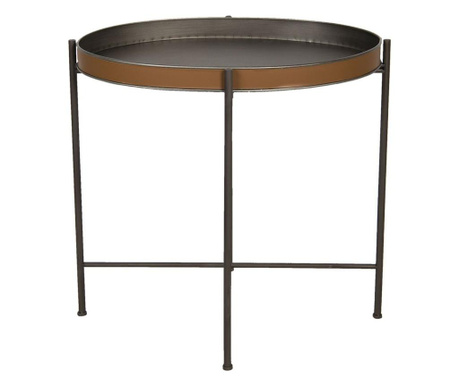 Crno-smeđi željezni stolić za kavu 69 cm x 47 cm x 66 h