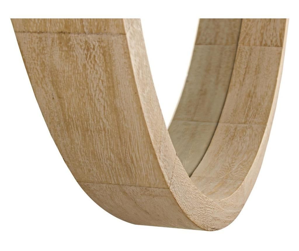 Tiziano 42 cm x 5 cm x 42 h Okruglo zidno ogledalo s okvirom od prirodnog drva - 2