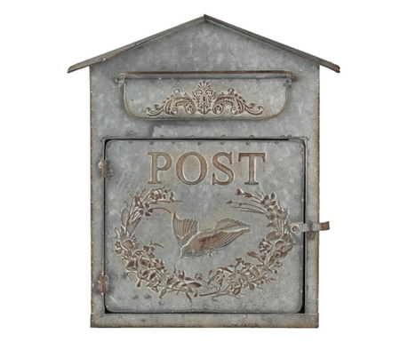 Пощенска кутия За стена От Метал Сив Античен 31 См x 12 См x 36 h  0