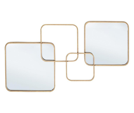 Oglinzi de perete cu rama din metal auriu Oralie 70 cm x 2.7 cm x 40 h  0