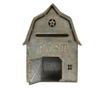 Cutie postala de perete din fier gri antichizat 26 cm x 11 cm x 35 h 0