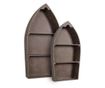2 db fali polc készlet barna mdf-ből Boat 49 cm x 13 cm x 96,5 h