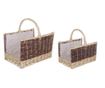Set od 2 prirodne smeđe košare Kelly od vrbe 50 cm x 38 cm x 30 h