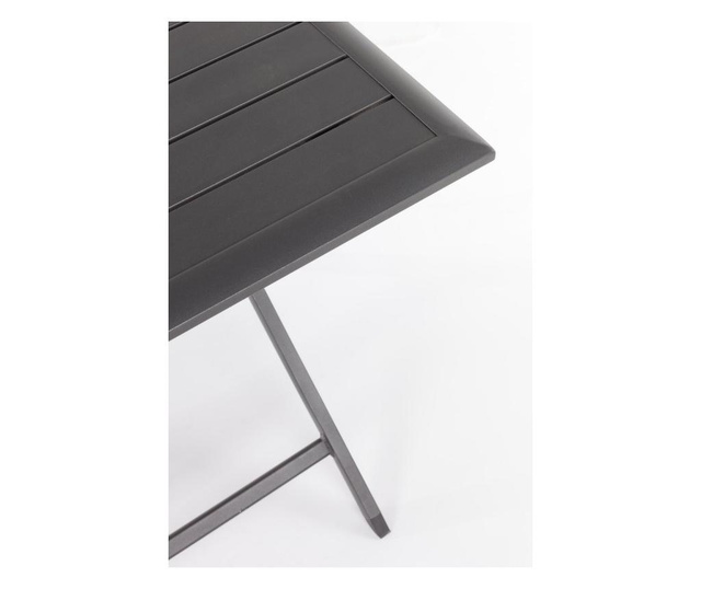 Antracit sivi aluminijski sklopivi stol Elin 110 cm x 70 cm x 71 h
