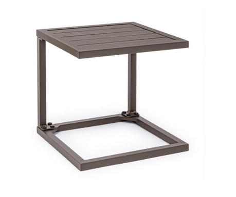 Hilde smeđi aluminijski stolić za kavu 40 cm x 40 cm x 40 h