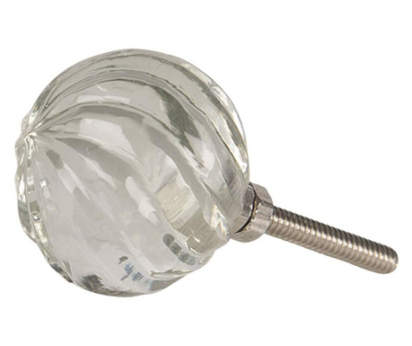 Pohištveni gumb iz železa in prozornega stekla Ø 4 cm x 4 cm