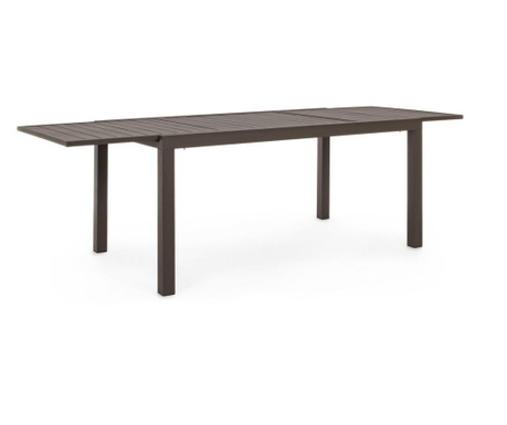 Hilde smeđi aluminijski produljivi stol 160/240 cm x 90 cm x 75 h