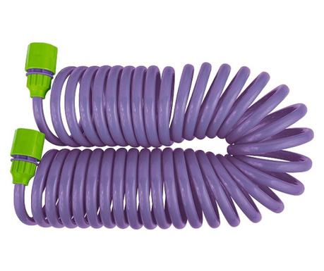 Furtun spiralat, 7,5 m X10 mm, fitting din plastic, (adaptor 1/2-3/4", aspersor)// Palisad