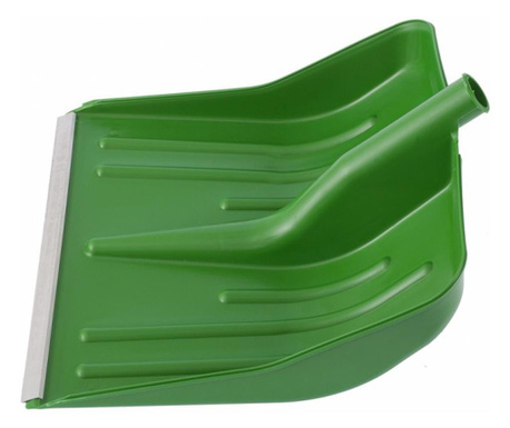 Lopata de zapada, verde, plastic cu terminatie aluminiu, 420X425 mm, fara coada, Rusia// Sibrtech