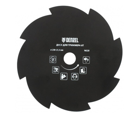 Disc 8T pentru trimmer, 230 x 25,4 mm, grosime 1,6 mm // Denzel  14x31x28 cm