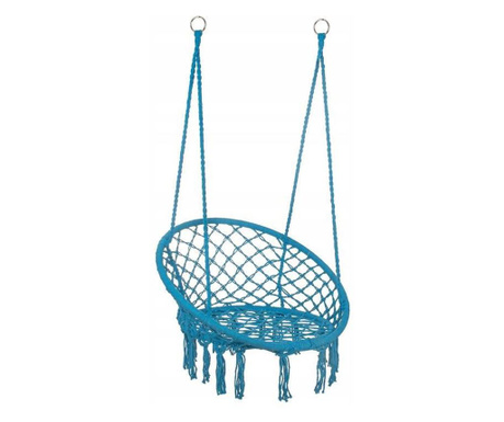 Leagan tip scaun SPR0025, albastru, max 150 kg, 79x80x120 cm, Springos