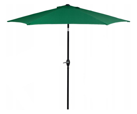 Umbrela terasa gradina, cu manivela si inclinare, GU14E, diametru 260cm, Verde