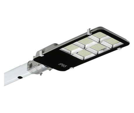 Lampa solara stradala de 300W, 359 LED SMD, cu panou solar, brat montare si telecomanda cu functii multiple