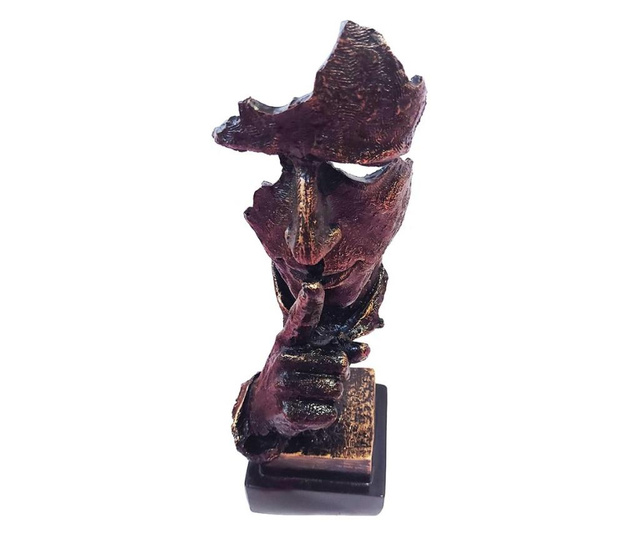 Statueta decorativa masca, Liniste, Black, 33 cm, HC304X