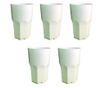 Set 5 pahare premium granity policarbonat, GetBio, 400 ml, albe, tritan