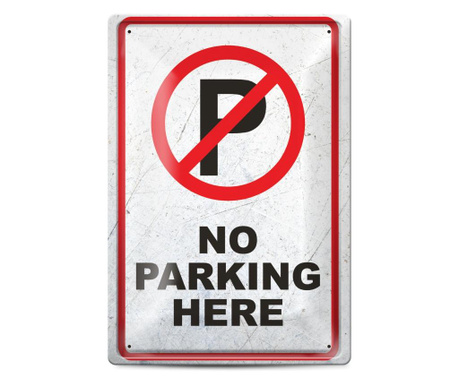 Метална табелка - No parking
