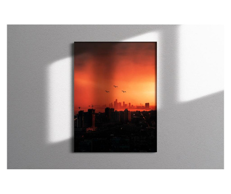 Tablou pe Sticla Urban Sunset 50x70cm