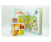 Set inteligent de cuburi magnetice pentru copii, 10 piese, cutie depozitare, puzzle parc de distractii, +3 ani, multicolor