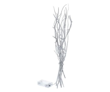 12 LED-es világító ezüst színű sakura fűzfa ágak, 40 cm